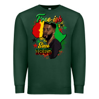 Sports Green free ish since 1865 black man Premium Sweatshirt - HRA Design Shop