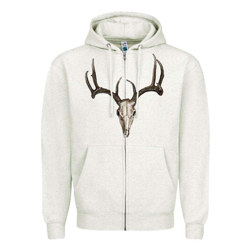 Deer Skull Zipper Hoodie by RanaPortraitStore | Teevron