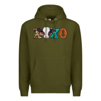 Army Green xoxo valentines day baby cow Premium Hoodie - Jasminsmagicworld