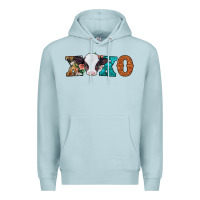 Blue Mist xoxo valentines day baby cow Premium Hoodie - Jasminsmagicworld
