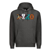 Charcoal Heather xoxo valentines day baby cow Premium Hoodie - Jasminsmagicworld