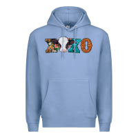 Colony Blue xoxo valentines day baby cow Premium Hoodie - Jasminsmagicworld