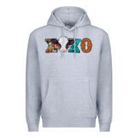 Heather Grey xoxo valentines day baby cow Premium Hoodie - Jasminsmagicworld