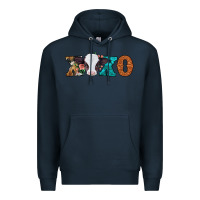 Navy xoxo valentines day baby cow Premium Hoodie - Jasminsmagicworld