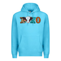 Ocean Blue xoxo valentines day baby cow Premium Hoodie - Jasminsmagicworld