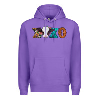 Purple xoxo valentines day baby cow Premium Hoodie - Jasminsmagicworld