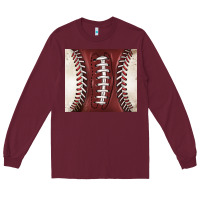 Burgundy american football and baseball Long Sleeve Tee - BarkalooDesign