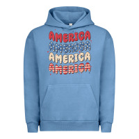 Pigment Pebble Blue america Urban Hoodie - MaliasSmallBusiness