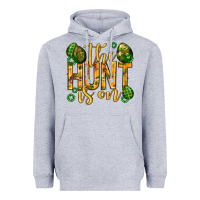Heather Grey The hunt is on Easter Heavyweight Hoodie - Neo Western