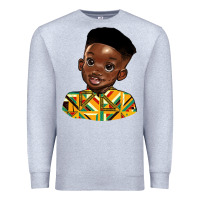 Heather Grey black boy Premium Sweatshirt - HRA Design Shop