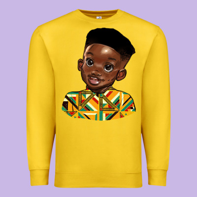 Black Boy Premium Sweatshirt Designed By Hra Design Shop