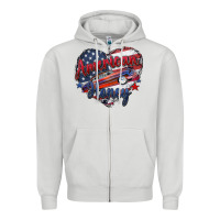 Dove Grey American honey Zipper Hoodie - Zillion Design Studio
