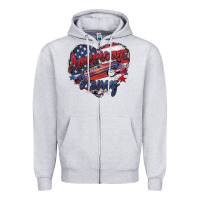 Heather Grey American honey Zipper Hoodie - Zillion Design Studio