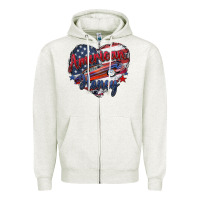 Oatmeal Heather American honey Zipper Hoodie - Zillion Design Studio