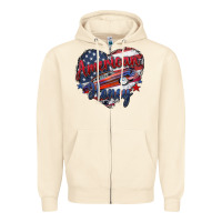 Sandshell American honey Zipper Hoodie - Zillion Design Studio