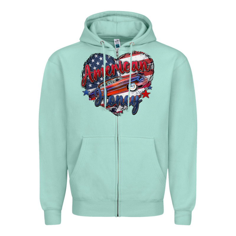 American Honey Zipper Hoodie by Zillion Design Studio | Teevron