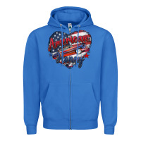 True Royal American honey Zipper Hoodie - Zillion Design Studio