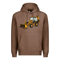 Chestnut Backhoe Loader Truck Premium Hoodie - LillyAllenDesigns