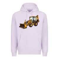 Lilac Backhoe Loader Truck Premium Hoodie - LillyAllenDesigns