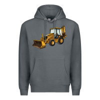 Rock Backhoe Loader Truck Premium Hoodie - LillyAllenDesigns
