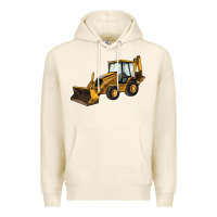 Tofu Backhoe Loader Truck Premium Hoodie - LillyAllenDesigns