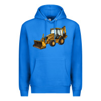 True Royal Backhoe Loader Truck Premium Hoodie - LillyAllenDesigns