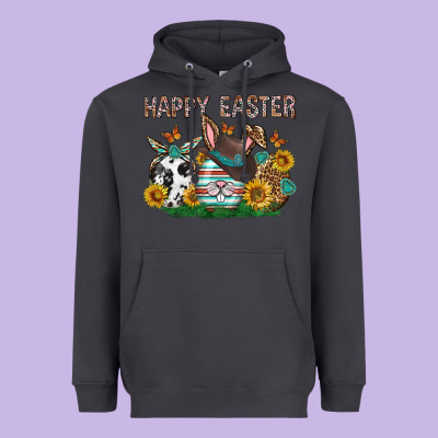 Western Happy Easter Heavyweight Hoodie Designed By Neo Western