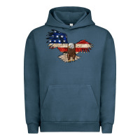 Pigment Midnight Navy 4th july eagle Urban Hoodie - MaliasSmallBusiness