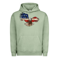 Pigment Oil Green 4th july eagle Urban Hoodie - MaliasSmallBusiness