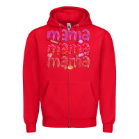 Red mama mama mama valentines day Zipper Hoodie - texasbilliewilder