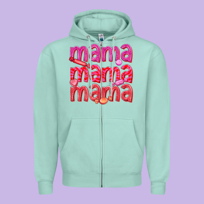 Zipper Hoodie mama mama mama valentines day