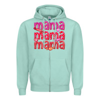 Seafoam mama mama mama valentines day Zipper Hoodie - texasbilliewilder