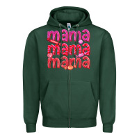 Sports Green mama mama mama valentines day Zipper Hoodie - texasbilliewilder