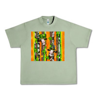 Oil Green st patricks cow and shamrock with cowhide Urban Heavy Tee - Artiststas