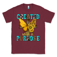 Burgundy created with a purpose Classic Tee - texasbilliewilder