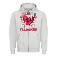 Dove Grey mamas valentine with cute heart Zipper Hoodie - texasbilliewilder