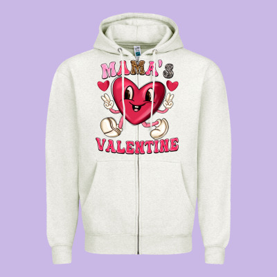 Zipper Hoodie mamas valentine with cute heart