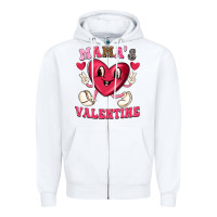 White mamas valentine with cute heart Zipper Hoodie - texasbilliewilder