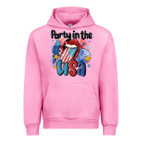 Fuchsia Pink party in the usa Urban Hoodie - MaliasSmallBusiness