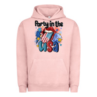 Pigment Salmon party in the usa Urban Hoodie - MaliasSmallBusiness