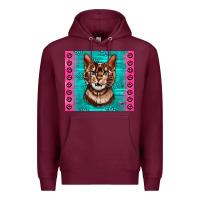 Burgundy Western Bengal Cat Premium Hoodie - LillyAllenDesigns