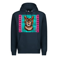 Navy Western Bengal Cat Premium Hoodie - LillyAllenDesigns