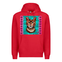 Red Western Bengal Cat Premium Hoodie - LillyAllenDesigns
