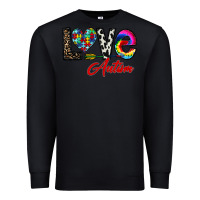 Black love autism Premium Sweatshirt - CowhideDigitalArt