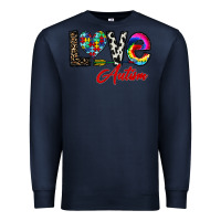 Navy love autism Premium Sweatshirt - CowhideDigitalArt