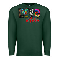 Sports Green love autism Premium Sweatshirt - CowhideDigitalArt