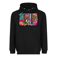 Black mimi floral background Heavyweight Hoodie - HRA Design Shop