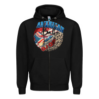 Black American babe Zipper Hoodie - Zillion Design Studio