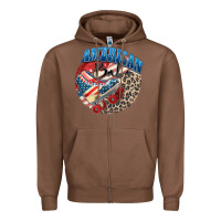 Chestnut American babe Zipper Hoodie - Zillion Design Studio
