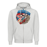 Dove Grey American babe Zipper Hoodie - Zillion Design Studio